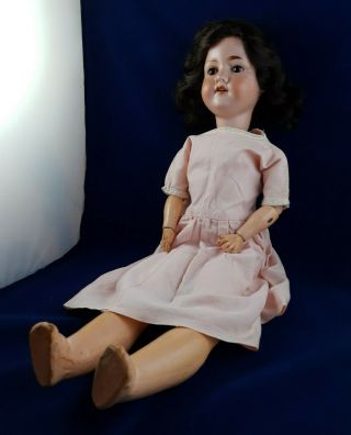 Vintage Armand Marseille Bisque Doll 390 A9m Brown Sleep Eye Teeth Germany