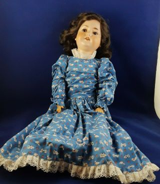 Vintage Armand Marseille Bisque Doll 390 A9M Brown Sleep Eye Teeth Germany 2