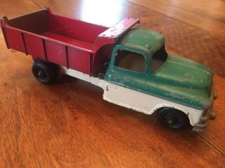 3 Vintage Toy Trucks (Hubley Dump Truck & Cement Mixer & Unknown Fish Hatchery) 2