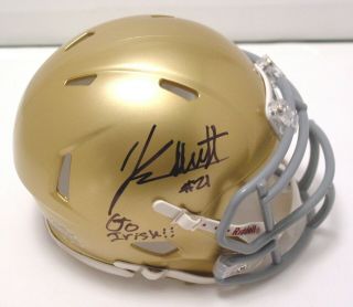Jalen Elliott Signed/autographed Notre Dame Fighting Irish Mini Helmet W/coa