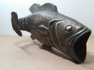 Spectacular Vintage Asian Large Bronze Koi Fish Sculpture,  Table Statue