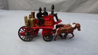 Vintage 1950s Moko Lesney Matchbox No 4 London Fire Brigade Horse Carriage Toy