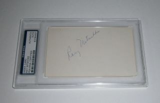 Packers Ray Nitschke Signed 3x5 Index Card Auto Psa/dna Slabbed Auto Green Bay