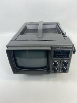 Vintage BENTLEY 100C Portable Black White 5” TELEVISION TV 3
