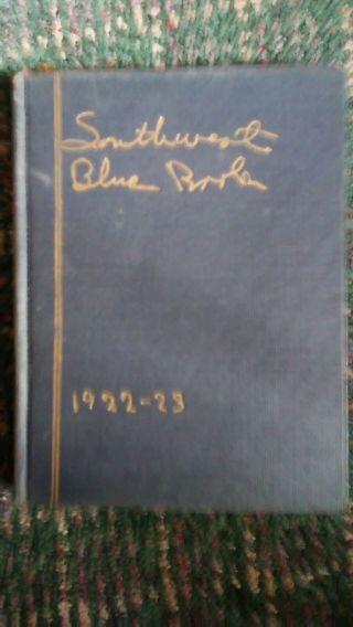Vintage Southwest Blue Book 1922 - 1923