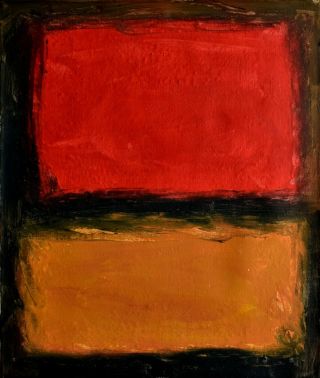 Vintage Abstract Canvas Signed On The Back Mark Rothko,  Modern Old 20th Art