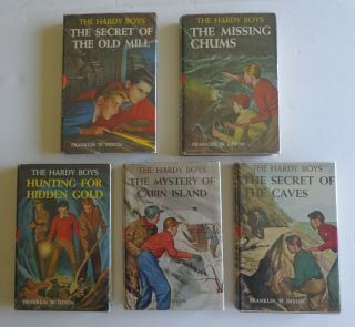 Hardy Boys Books Group Of 5 W/dj Brown End Pgs.  1927 - 29 Copyright