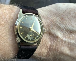 Vintage Mens Watch - Military Look Swiss Made By Saro - Deluxe
