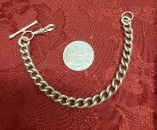 Sterling Silver Vintage Hallmarked Bracelet With T Bar 2
