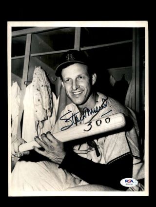 Stan Musial Psa Dna Hand Signed 8x10 Photo Autograph