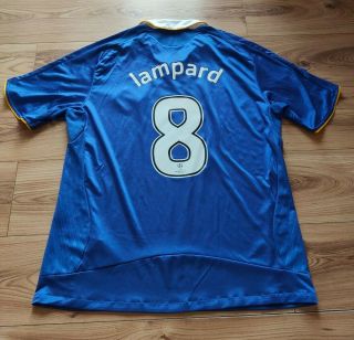 Vintage Champions League Chelsea Home Football Shirt 2008/09 " Lampard 8 " - Xl