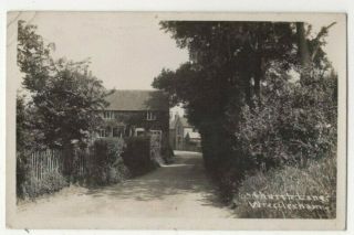 Wrecclesham Church Lane Farnham Surrey 22 Dec 1935 Vintage Rp Postcard 330c