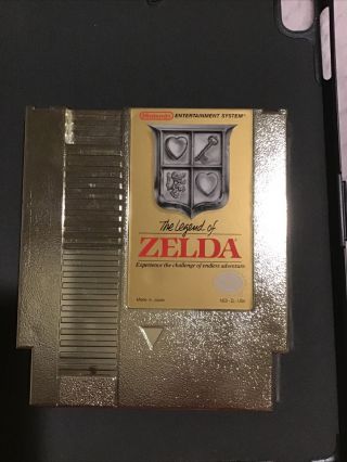 The Legend Of Zelda Nintendo Nes Gold Cartridge 1985 Vtg