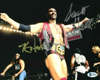 Wwe Scott Hall Kevin Nash Hand Signed Autographed 8x10 Photo With Beckett 1