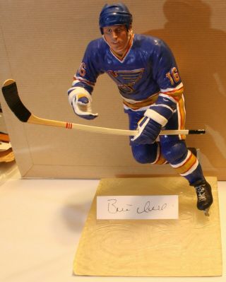 1991 Brett Hull Signed Gartlan 9 " Statue St.  Louis Blues Autographed W/box