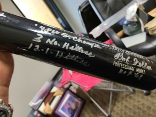 Bob Feller Cleveland Indians Signed Autographed Bat Hof Inscription