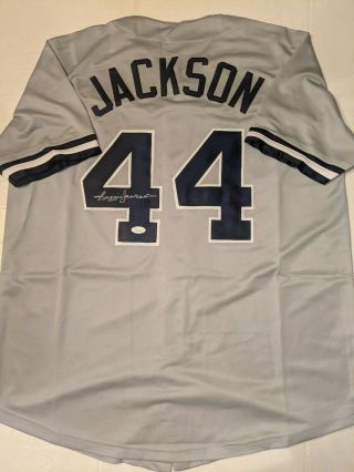 Reggie Jackson York Yankees Hand Signed Autograph Jersey Jsa