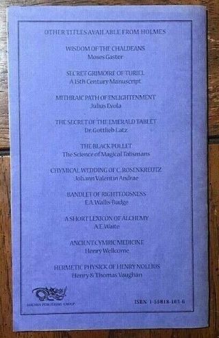 SWORD OF MOSES: AN ANCIENT BOOK OF MAGIC - 1992 GRIMOIRE MAGICK w/ ERRATA 2