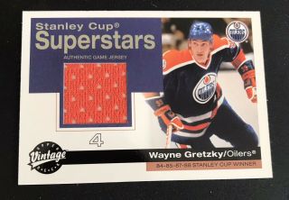 2001 - 02 Upper Deck Vintage Stanley Cup Wayne Gretzky Jersey Sc - Wg