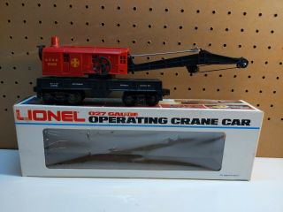 Vintage Lionel A.  T.  S.  F.  Crane Car Atsf O Gauge Train Freight Car 6 - 6593