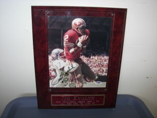 Ted Kwalick 49ers Signed Autograph Football 8x10 Photo Plaque Auto Psa/dna