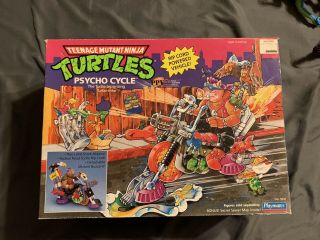 Vintage 1989 Playmates Tmnt Psycho Cycle Complete Instructions Booklet