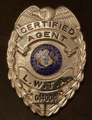 Badge Vintage Obsolete Armed Security Officer W/ Pa Center Seal