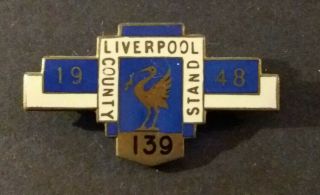 Vintage Horse Racing Badge - Liverpool County Stand 1948 Aintree Grand National