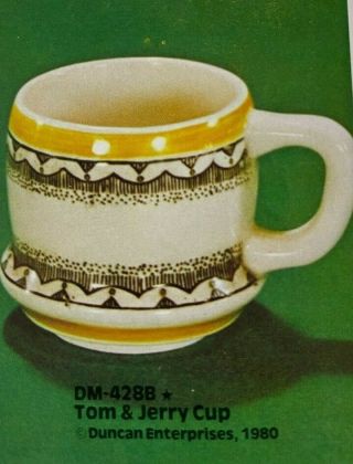 Vintage Duncan Ceramic Mold Dm - 428b Tom & Jerry Cup 1980