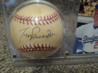 Tommy Lasorda Single Signed Baseball Autographed AUTO no Dodgers HOF 2