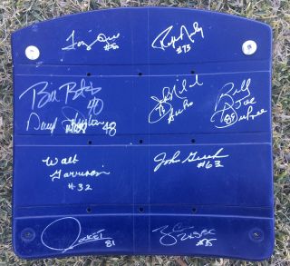 Dallas Cowboys Texas Stadium Autographed Seat Signed By 10 Incl Moose Johnston