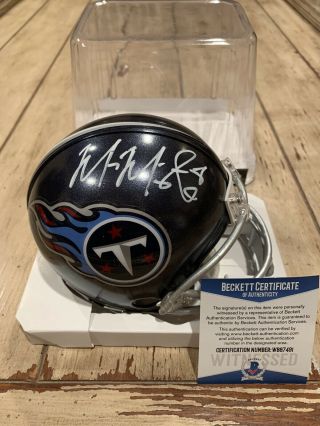 Marcus Mariota Autographed/signed Mini Helmet Beckett Tennessee Titans