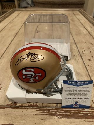 Ricky Watters Autographed/signed Mini Helmet Beckett San Francisco 49ers