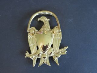 Vintage Virginia Metalcrafters Eagle Doorknocker Brass 2