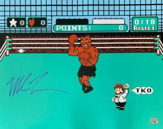 Mike Tyson Nintendo Punch Out Signed 16x20 Photo Tyson Exclusive Hologram
