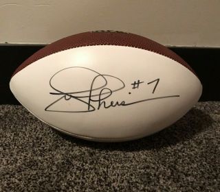Joe Theismann Autographed Nfl Wilson " The Duke " White Panel Football - Redskins