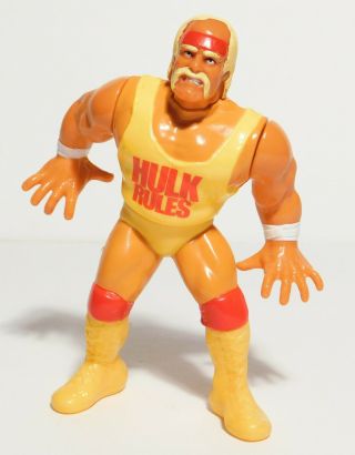 Vintage 1990 Wwf Titan Sports Hulk Hogan Figure Hulk Rules Shirt - Action