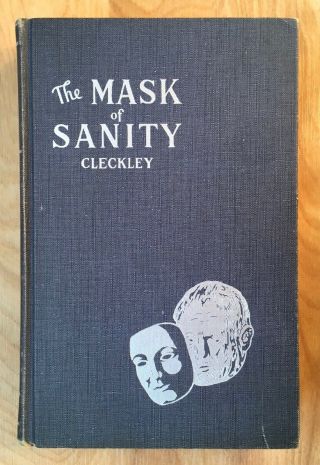 The Mask Of Sanity Hervey Cleckley,  1955 3rd Edition Hardcover Mosby Psychopaths