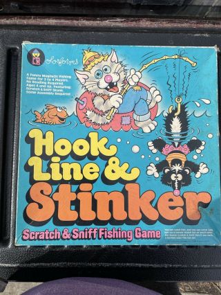 Rare Vintage Hook Line And Stinker Board Game