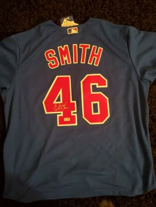 Lee Smith Autographed Majestic Jersey W/ Inscription/ Chicago Cubs /tristar
