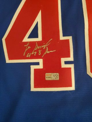 Lee Smith Autographed Majestic Jersey w/ Inscription/ Chicago Cubs /Tristar 2