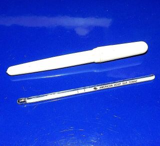 Vintage American Hosp.  Sup.  Tomac Liquid - In - Glass Oral Thermometer W/case