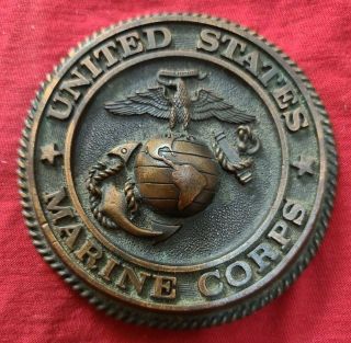 Antique Vintage U.  S.  Marine Corps Ega Paperweight (approx.  3.  25 " Dia.  & 11 Oz. )