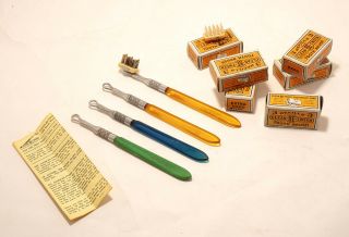 Old Stock 4 Bakelite Plus,  Vintage Toothbrushes By The - Be - Tween Co.