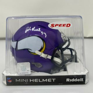 John Randle Autographed Minnesota Vikings Mini Football Helmet With