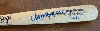 Rawlings Ryan Sandberg Signed Autographed Big Stick Baseball Bat (no)
