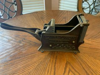 Vintage Cast Iron French Fry Cutter In By Bloomfield Mfg.  Co.