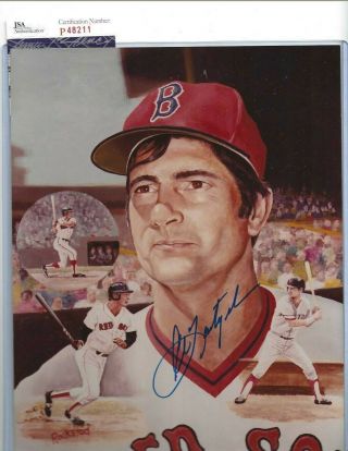 Carl Yastrzemski Boston Red Sox Baseball Hofer Autographed 8x10 Photo Jsa