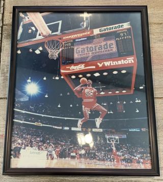 Michael Jordan 1988 Slam Dunk Contest Certified Autographed & Framed