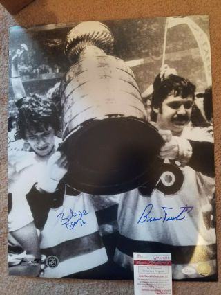 Bobby Clarke Bernie Parent Autograph Signed Philadelphia Flyers 16x20 Photo Jsa